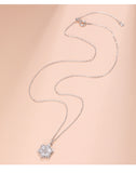 ICAHKYNL092 CZ Necklaces Shine 3A Zircon Snowflake Shape Necklaces