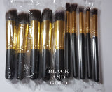 Kabuki 10 Pcs Professional Make Up Brush Set