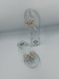 Ribbon Bow Rhinestone Transparent Jelly Flip Flops Read Description