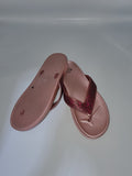 V Strap Old Rose Rhinestone Jelly Sandals