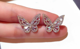 ICAHKYED0276 Butterfly 3A Zircon Stud Earring for Women