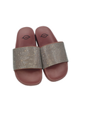 Rose Gold Sole Rhinestone Slides