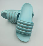 Soft Candy Blue Glittered Slides