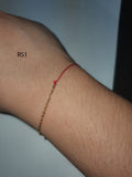 Red String Bracelet with Gold Plated Clasp