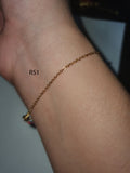 Red String Bracelet with Gold Plated Clasp