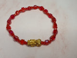 Minimalist Semi Precious Stone or Swarovski with Gold Plated Lucky Charms 5