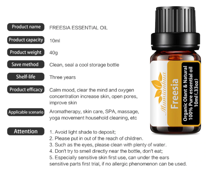 10ml Freesia essential oil fresh water-soluble essential oil