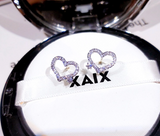 ICAHKYED0249 Heart Shape 3A Zircon earrings