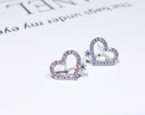 ICAHKYED0249 Heart Shape 3A Zircon earrings