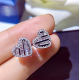 ICAHKYED0323 Shine Heart Shape 3A Zircon Earring