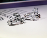 ICAHKYED0483 Shine 3A Zircon Star Shape Trendy Earrings