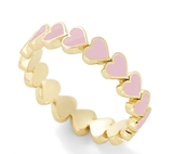Cute Enamel Solid Color Heart Rings