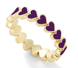 Cute Enamel Solid Color Heart Rings