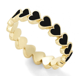 Cute Enamel Solid Color Heart Rings