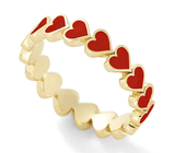 Cute Enamel Solid Color Heart Rings