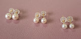 Genuine 18K yellow gold round freshwater ball pearl earrings stud