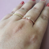 ICAHKYRA0655 CZ Rings 18k Rose Gold Plating 3A Zircon Rings for Women