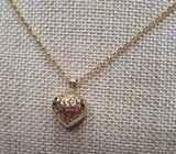 Heart Pendant with 18 inches Gold Necklace