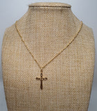 Cross Pendant with 18 inches Gold Necklace