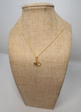 2 Hearts Pendant with 18 inches Gold Necklace