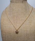Butterfly Pendant with 18 inches Gold Necklace