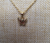 Butterfly Pendant with 18 inches Gold Necklace