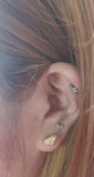 Full Heart Stud Earrings