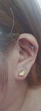 Full Heart Stud Earrings