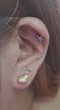 Full Heart Stud Earrings