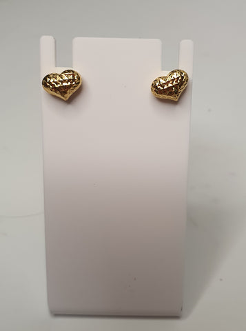Full Heart Stud Earrings