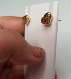 Full Heart Stud Earrings