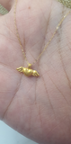 24k 999 Heart Wing Pendant with 18k Gold Chain