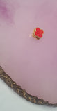 24k 999 Red Four Leaf Clover Pendant with 18k Gold Chain