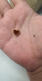 18k 9.6mm Red Gold Heart Necklace
