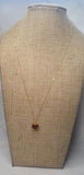 18k 9.6mm Red Gold Heart Necklace