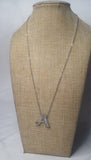 Zircon Bezel and Baguette 26 letters sterling silver initial letter pendant necklace