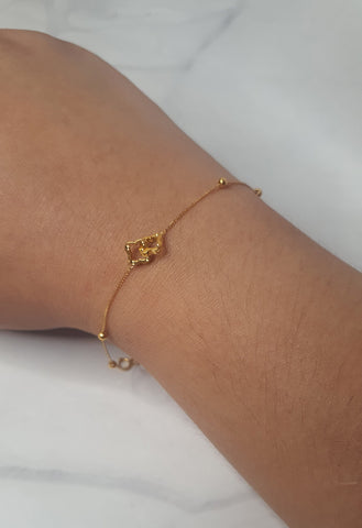 18K Gold Four Leaf Clover Luxury Bracelet