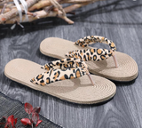 Dazzling Linen Slippers Flip Flops