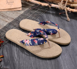 Dazzling Linen Slippers Flip Flops