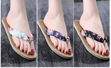 Dazzling Linen Slippers Flip Flops