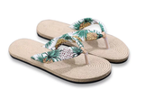 Dazzling Linen Slippers Flip Flops