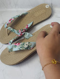 Dazzling Linen Slippers Flip Flops