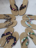 Dazzling Linen Slippers Flip Flops