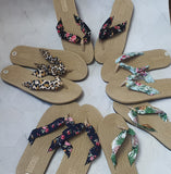 Dazzling Linen Slippers Flip Flops