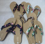 Dazzling Linen Slippers Flip Flops