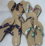 Dazzling Linen Slippers Flip Flops