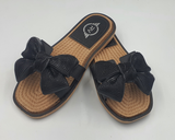 Fabulous Jelly Woven Style Bow casual sandals