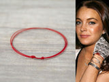 Red String Bracelet with Gold Plated Clasp