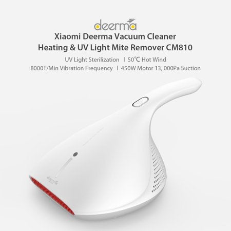 Xiaomi Deerma Vacuum Cleaner Mite Dust Remover Electric Handheld Anti-Dust HEPA UV Mites Kill Controller 13000Pa Cleaning Machine for Bed Pillow Sofa CM810 220V