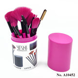 High Quality 12 pcs. make up brush set with travel case